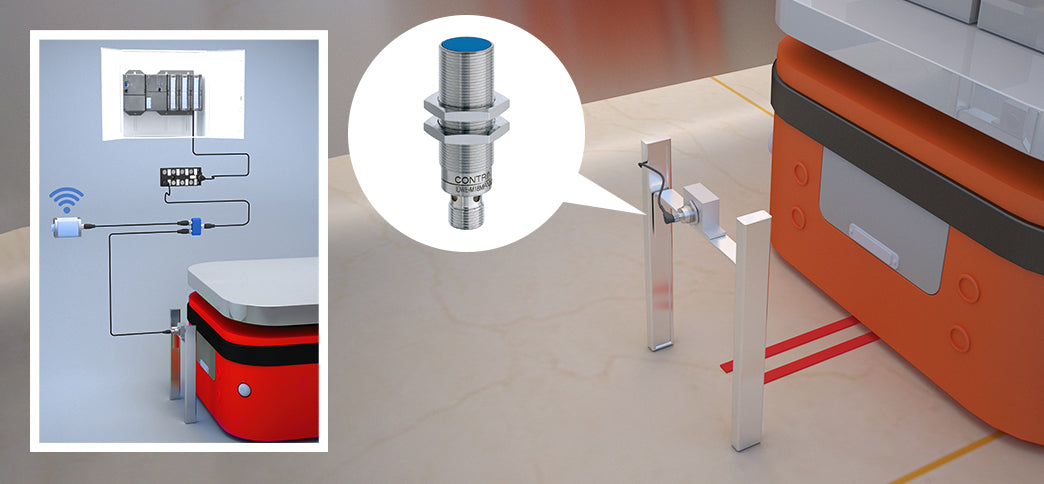 Smart Inductive Basic Sensors for AGV Positioning and Machine Optimization